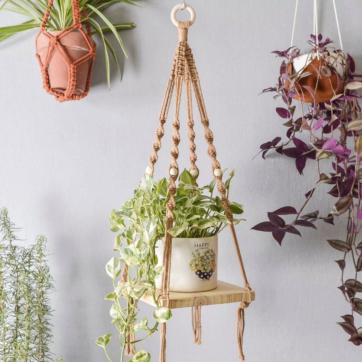 Macrame Planter in Square Shape - Pack of 2