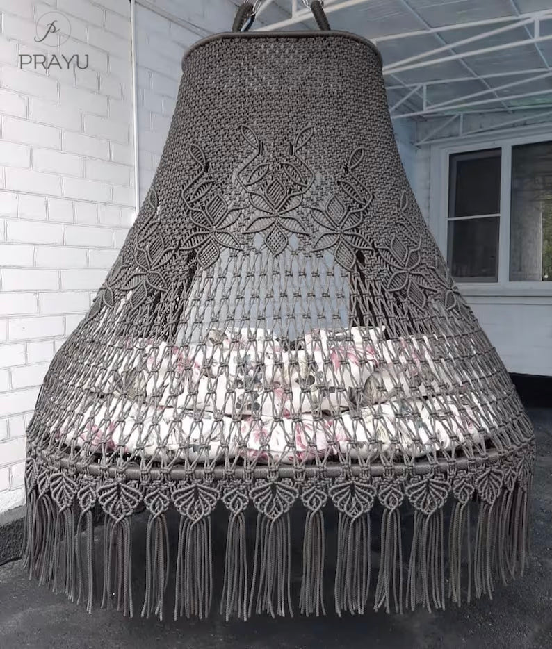🩶 Wrapped in Calm – Our 70-Inch Grey Comfort Swing