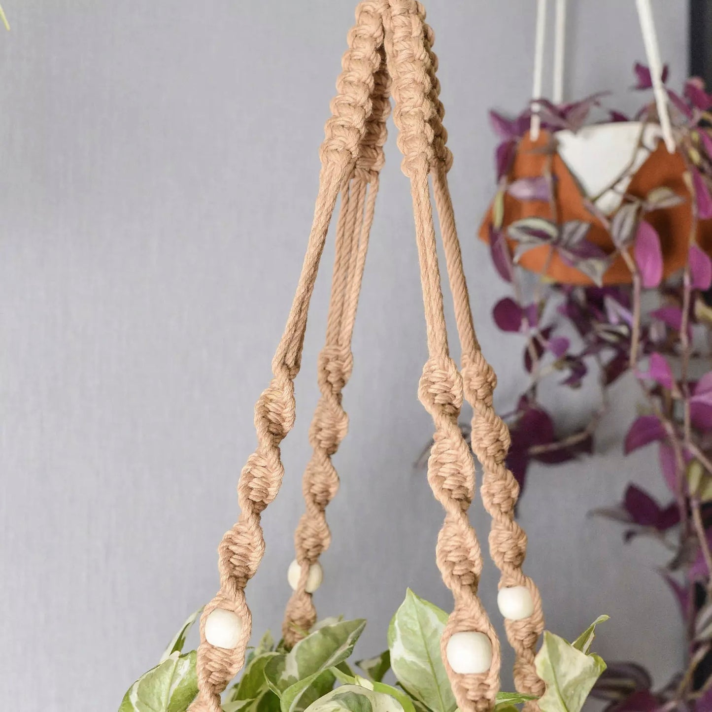 Macrame Planter in Square Shape - Pack of 2