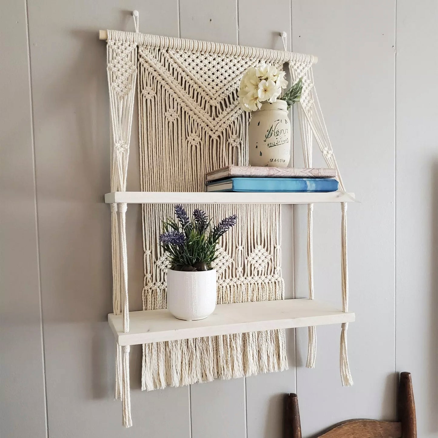 Unique and Beautiful Handmade Macrame Wall Shelves Planter
