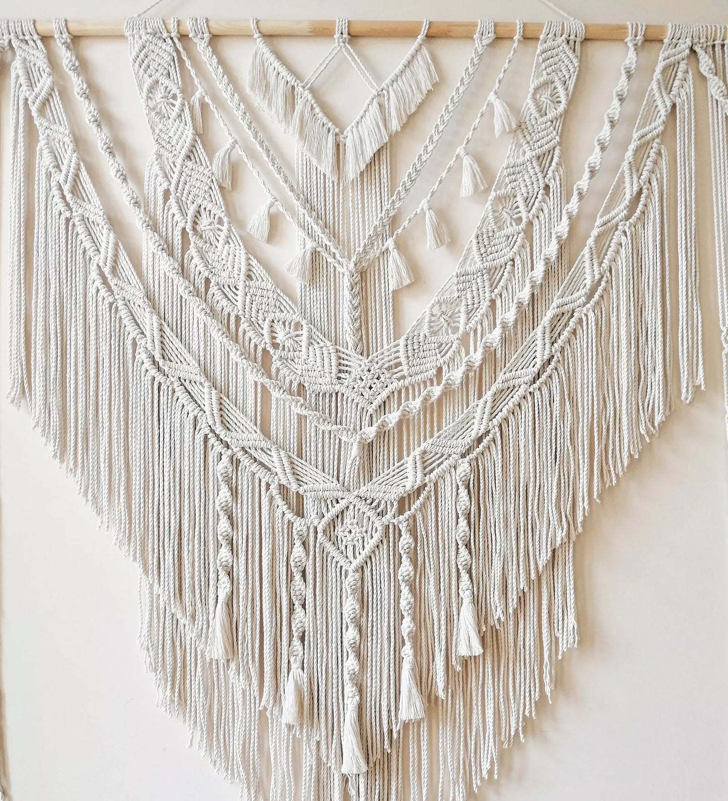 Luxurious Boho Macrame Wall Backdrop Curtain - 8X8 Ft.