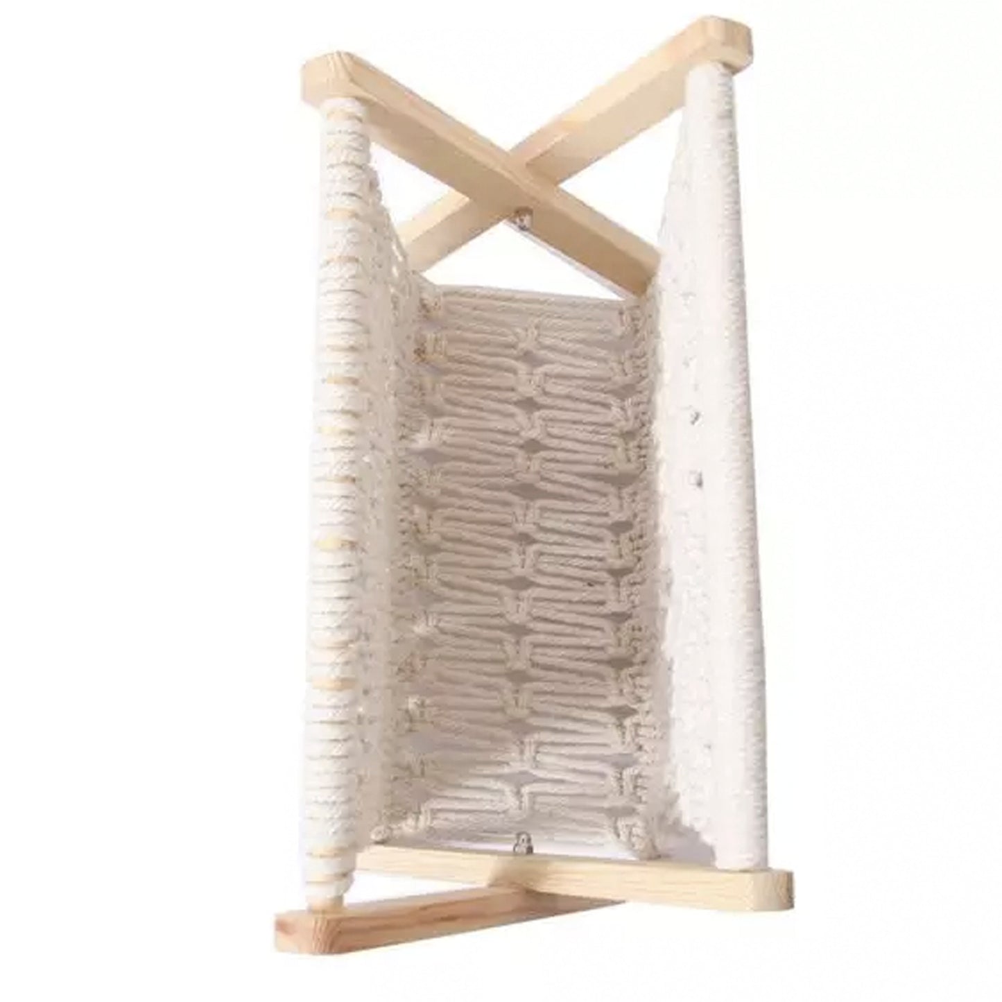 Boho Macrame Wooden Book Holder