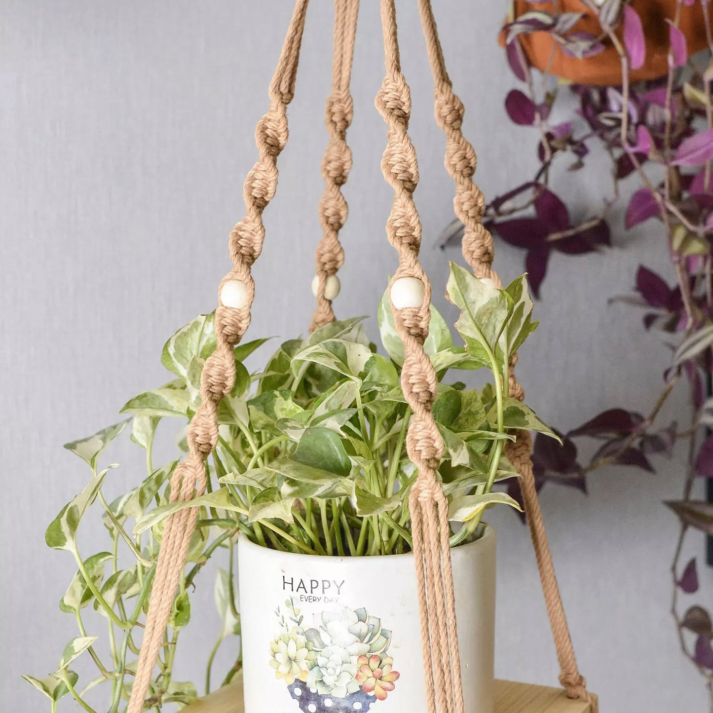 Macrame Planter in Square Shape - Pack of 2