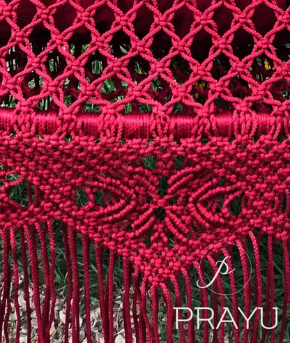 ❤️ Make a Bold Statement with Our 60-Inch Red Rose Boho Swing