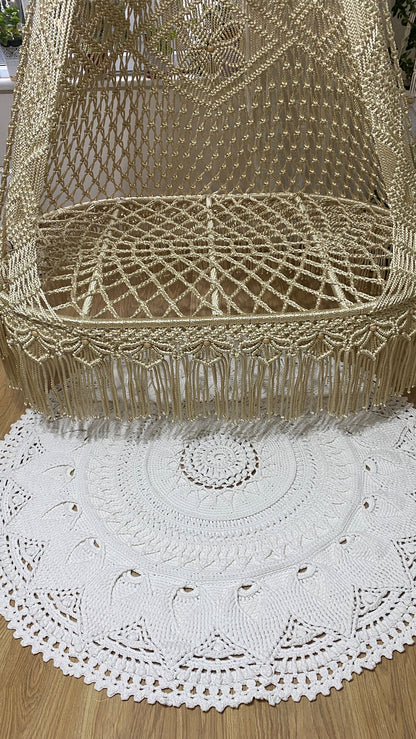 💛 Luxe Dreams in Motion "50-Inch" Champagne Gold Boho Swing