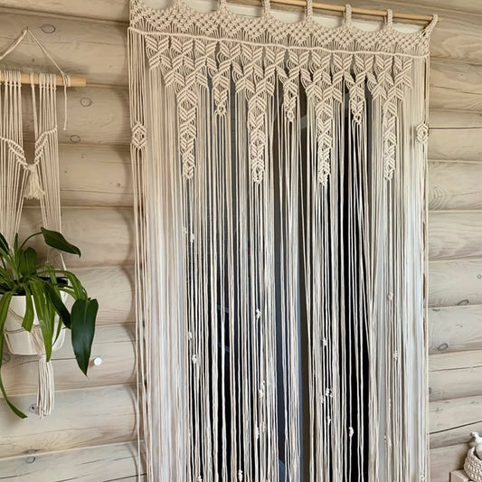 Luxurious Macrame Curtain for Doors – 4×8 feet