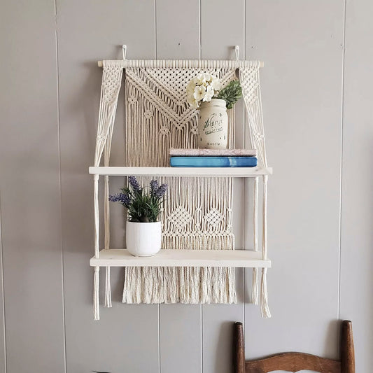 Unique and Beautiful Handmade Macrame Wall Shelves Planter