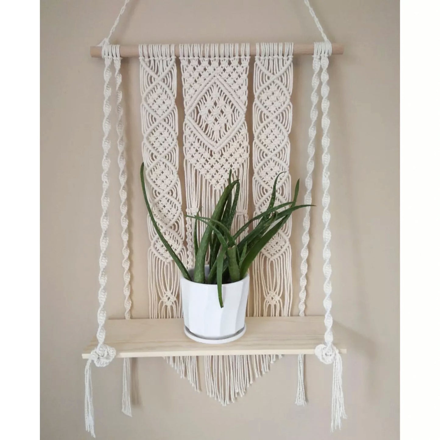 Most Selling Handmade Macrame Wall Hanging Shelf Planter