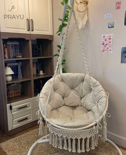 🤍 Discover Timeless Elegance with Our 40-Inch Beige Boho Swing