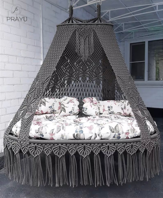 🩶 Wrapped in Calm – Our 70-Inch Grey Comfort Swing