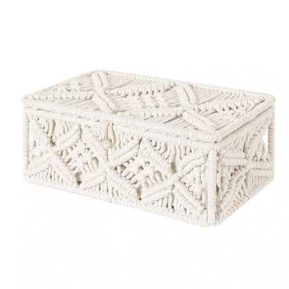 Rectangle Storage Box with Lid – Off White