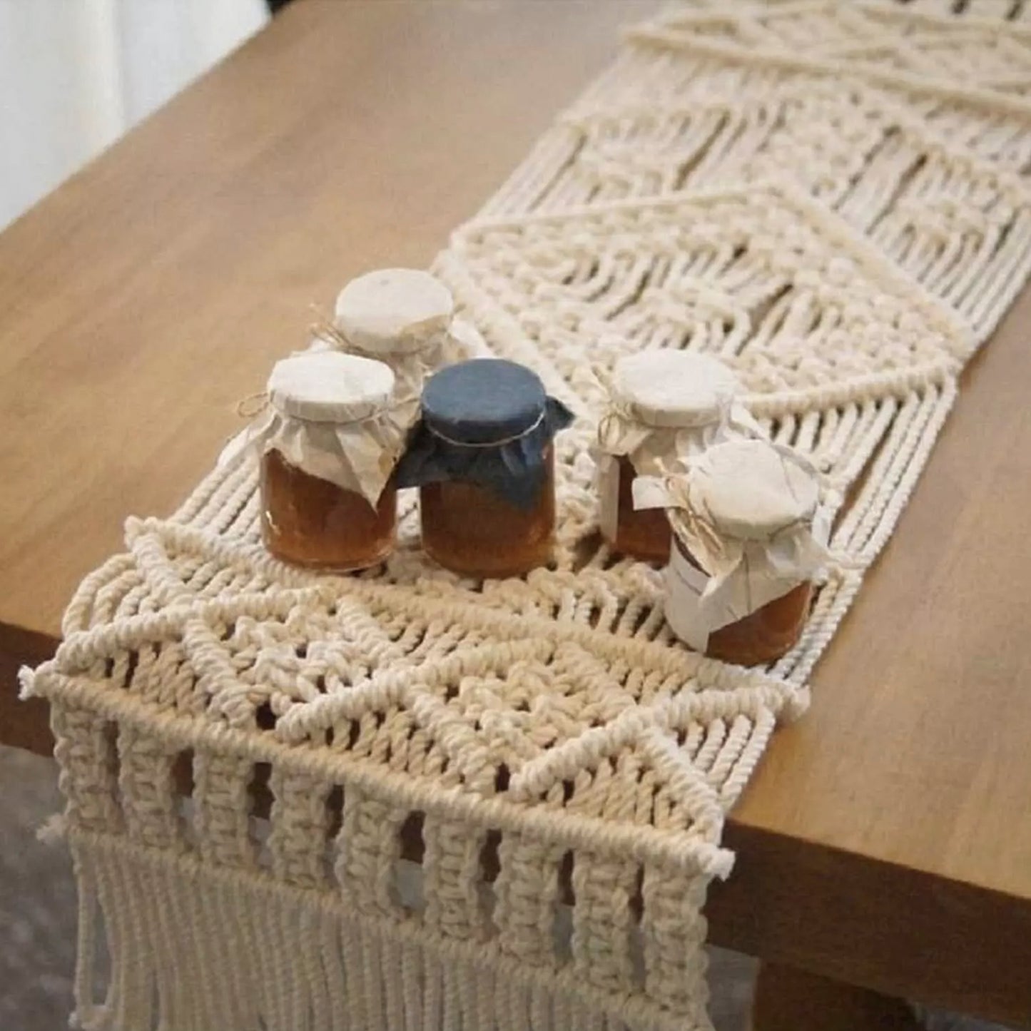 Macrame Table Runner for Wedding -14×78″