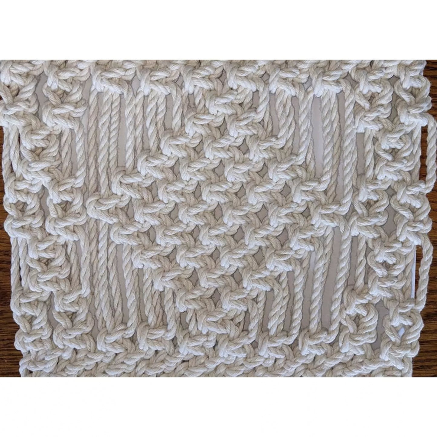 Macrame Knotted Cotton Dining Table Runner-14×78″