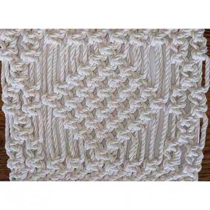 Macrame Knotted Cotton Dining Table Runner-14×78″