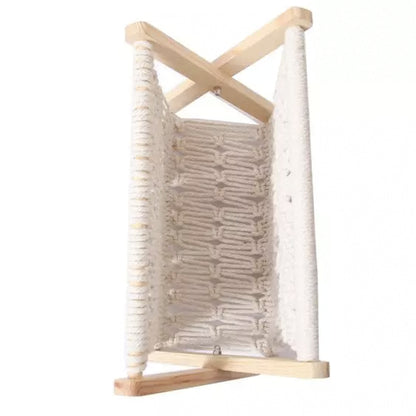 Boho Macrame Wooden Book Holder