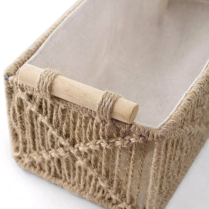 Set of 2 Jute Macrame Baskets