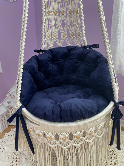 💙 Float in Style with Our 30-Inch White & Luxury Blue Dream Swing