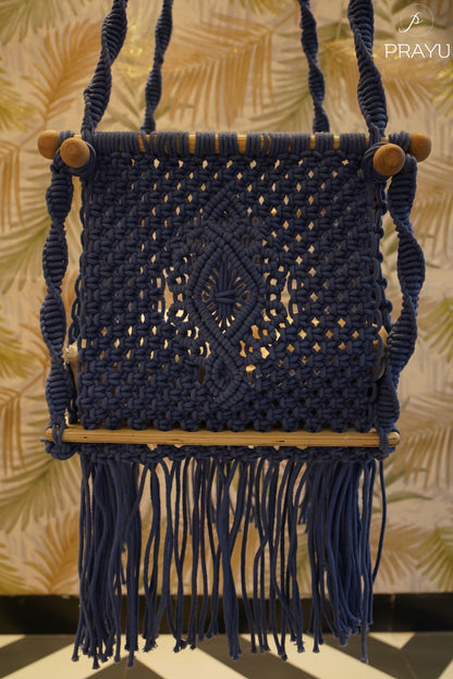 💙 Wrapped in Prussian Blue – A Swing Made for Precious Beginnings