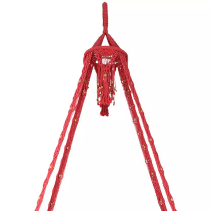 Handwoven Macrame Baby Cradle Swing